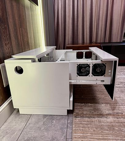 Моторизованная консоль для ультракороткофокусных лазерных проекторов Intelligent DIY Console MKII white (для настенных экранов)