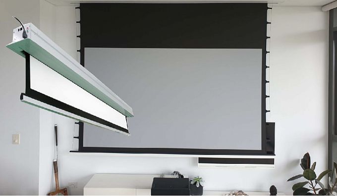 Экран встраиваемый в потолок с системой натяжения Global Screens Intelligent HomeScreen ICL2-150 187*332 PRO MAX4K+