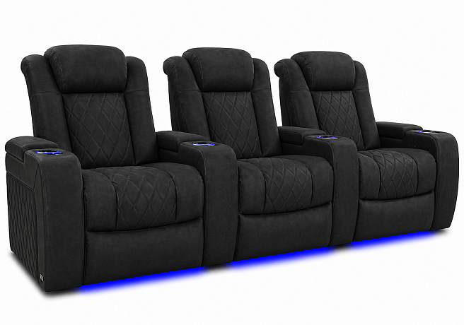 Комплект из 3-x моторизованных кресел 7Seats Diamond (4 подлокотника) Alcantara