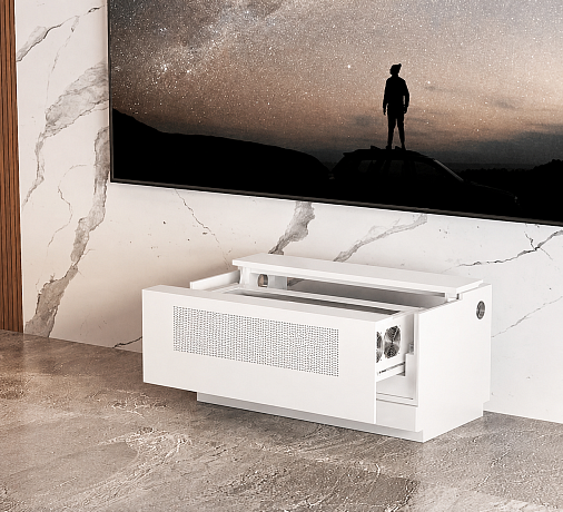 Моторизованная консоль для ультракороткофокусных лазерных проекторов Intelligent DIY Console MKII white (для настенных экранов)