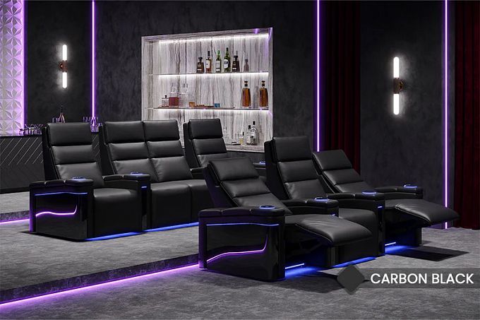 Комплект из 3-x моторизованных кресел 7Seats Lambro GT Carbon (Loveseat right) Alcantara