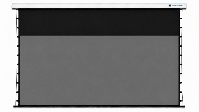Моторизованный ALR экран с системой натяжения Global Screens Intelligent HomeScreen EWC2-110 137*244 Black Code 4K