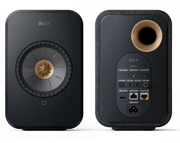 Активная полочная акустика KEF LSX II Carbon Black (пара)