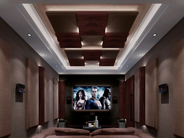 Гибридные акустические диффузоры/поглотители с LED подсветкой Soundbox WAVE600 wood veneer (комплект из 2-х штук) 120.60.16