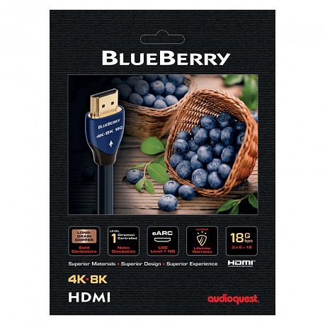 HDMI-HDMI  кабель AudioQuest HDMI BlueBerry 1.5м