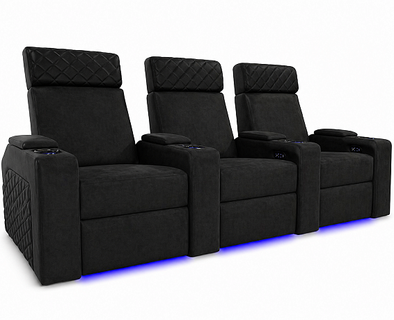 Комплект из 3-х моторизированных кресел-реклайнеров 7Seats Forza (4 подлокотника) Alcantara