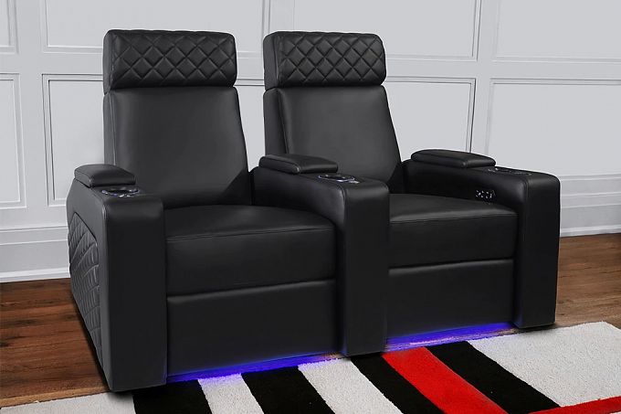Комплект из 2-х моторизированных кресел-реклайнеров 7Seats Forza Comfort Edition (3 подлокотника) кожа/пвх SALE из шоу-рума