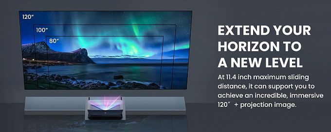 Моторизованная полка для ультракороткофокусных проекторов Global Screens Control Slider Shelf 53/21