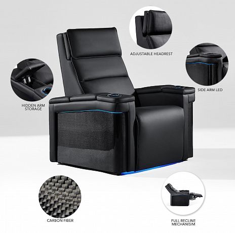Комплект из 4-x моторизованных кресел 7Seats Lambro GT Carbon (Loveseat center) Alcantara