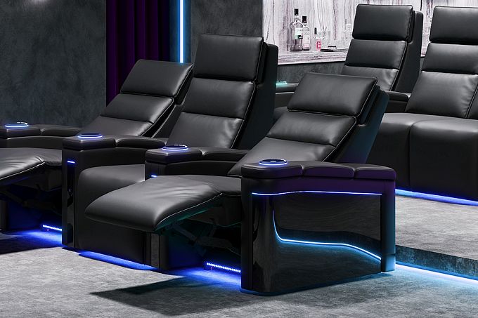 Комплект из 4-x моторизованных кресел 7Seats Lambro GT Carbon (Loveseat center) Alcantara