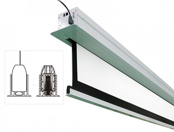 Экран встраиваемый в потолок обратной проекции Global Screens Intelligent HomeScreen ICL2-170EX 212*376 Rear Grey (extradrop 40 см)