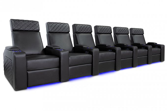 Комплект из 6-ти моторизированных кресел-реклайнеров 7Seats Forza (7 подлокотников) кожа/пвх