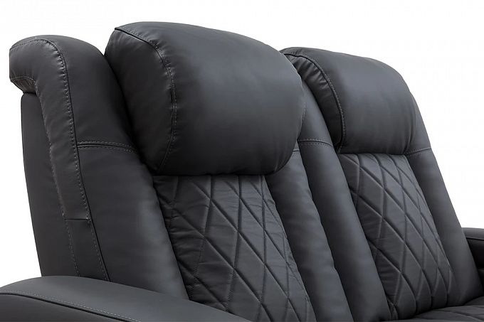 Комплект из 4-х моторизированных кресел-реклайнерв 7Seats Diamond (Loveseat center) кожа/пвх