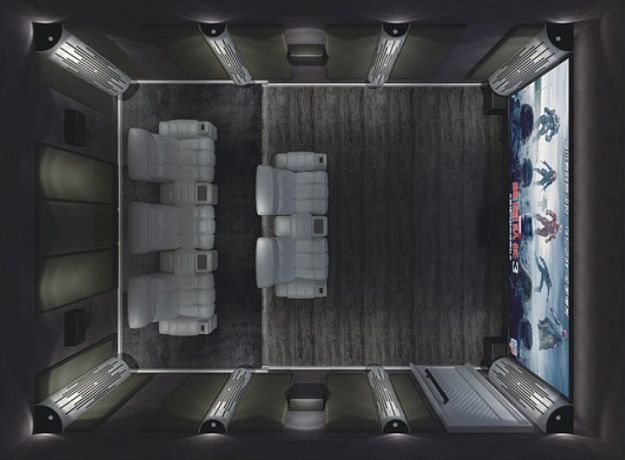 Угловые гибридные акустические диффузоры/поглотители с LED подсветкой Soundbox ARC300W (комплект из 4-х штук)