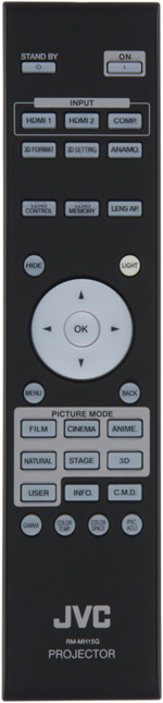 Проектор JVC DLA-X30B, пульт ДУ