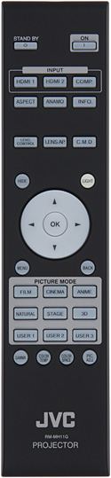 Проектор JVC DLA-X3-B, пульт ДУ