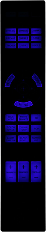 Проектор Sony VPL-HW30ES, подсветка пульта ДУ