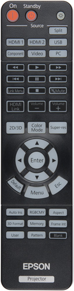 Проектор Epson EH-TW9100, пульт ДУ