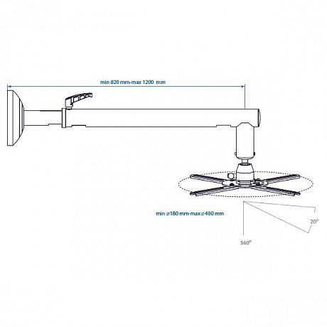 Кронштейн настенный  PROJECTOR-9 black